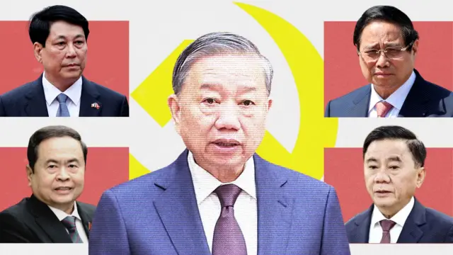 Ảnh minh họa: gồm các ông Tô Lâm, Lương Cường, Phạm Minh Chính, Trần Thanh Mẫn và Trần Cẩm Tú