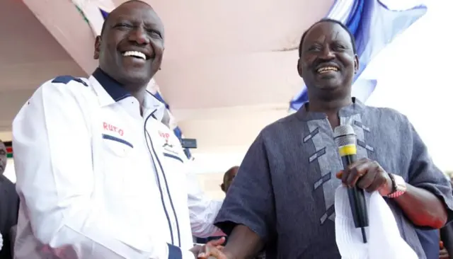 Ruto iyo Raila ayaa si adag isugu haya doorashada