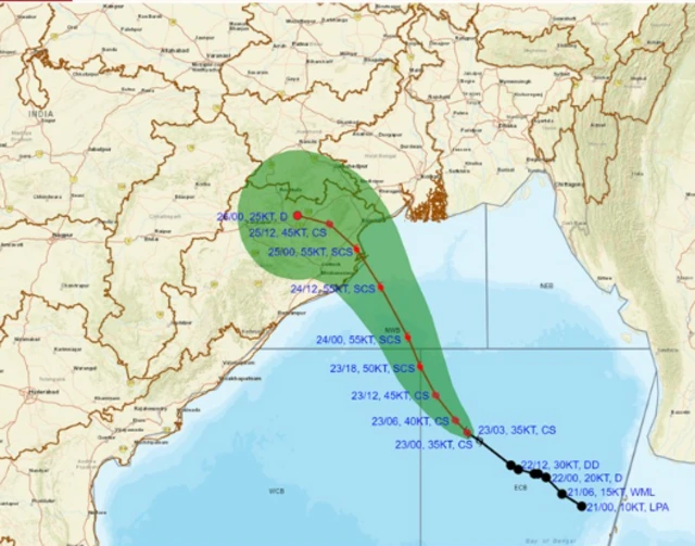 વાવાઝઓડું દાના