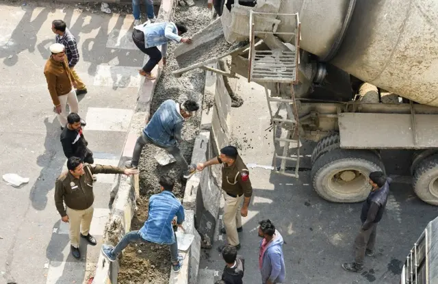 दिल्ली का ग़ाज़ीपुर बॉर्डर 