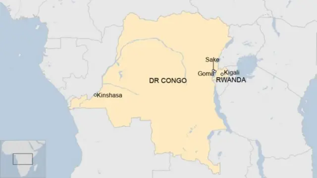 Ikarita ya Congo igaragaza Sake n'u Rwanda 