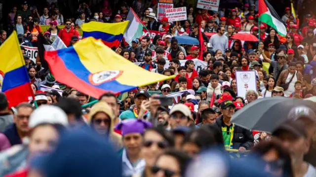 Manifestación de la Federación Colombiana de Educadores en junio de 2024.