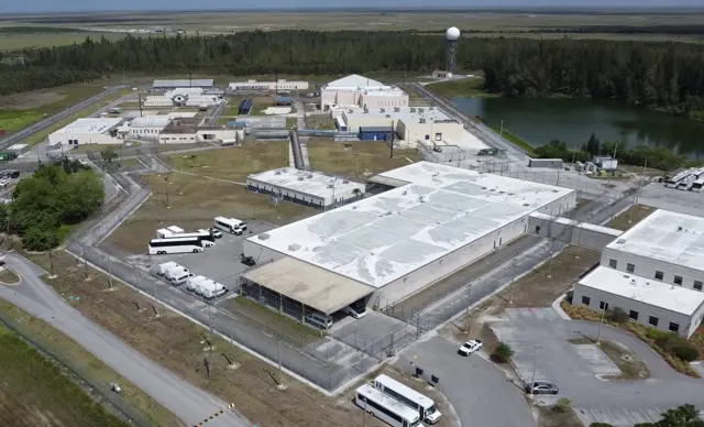 Una vista aérea del centro de procesamiento de Krome
