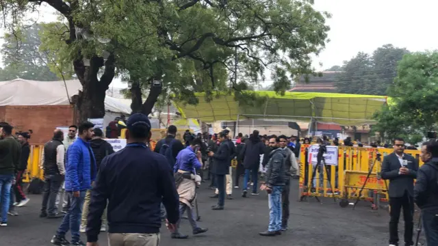 ராஜஸ்தான் மாநிலம் ஜெய்பூரில் உள்ள வாக்கு எண்ணிக்கை மையம்