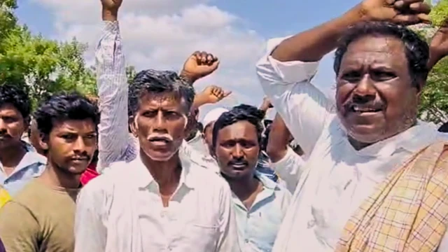 ఇథనాల్ ఫ్యాక్టరీ వద్ద గ్రామస్థుల ఆందోళనలు 