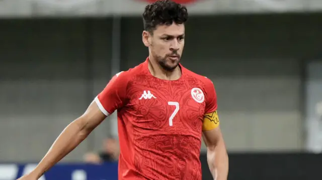Youssef Msakni in action for Tunisia