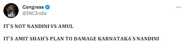 ਕਾਂਗਰਸ ਦੀ ਟਵੀਟ