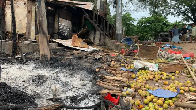 আগুনে ক্ষতিগ্রস্ত দোকান-পাট