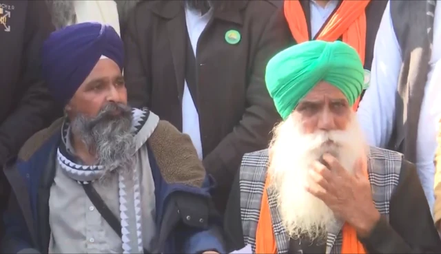 ਕਿਸਾਨ ਆਗੂ ਸਰਣ ਸਿੰਘ ਪੰਧੇਰ ਅਤੇ ਜਗਜੀਤ ਸਿੰਘ ਡੱਲੇਵਾਲ