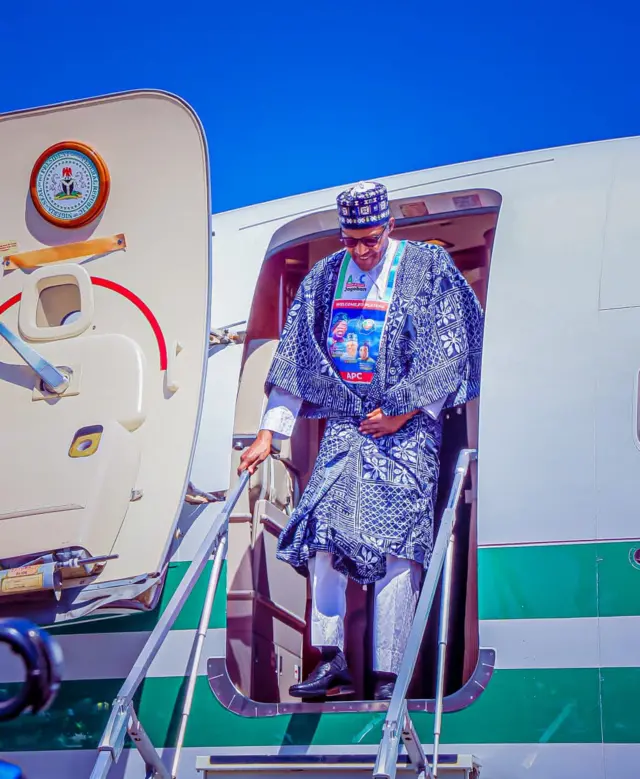 Aarẹ Buhari gunle si Jos fun iside ipolongo ibo fun Tinubu ati Shettima