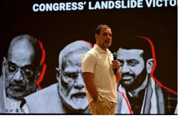 انڈین اپوزیشن پانرٹی کانگریس کے رہنما راہل گاندھی نے سوشل میڈیا پلیٹ فارم ایکس پر پوسٹ کیے گئے ایک بیان میں کہا ہے کہ یہ نتائج ان کے لیے ’حیران کُن‘ ہیں