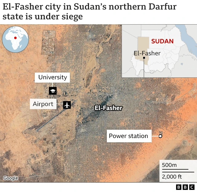 Locator map of el-Fasher