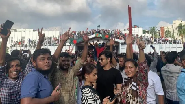 পাঁচই অগাস্ট পদত্যাগ করে শেখ হাসিনার দেশ ছাড়ার পর প্রধানমন্ত্রী কার্যালয়ের ছবি