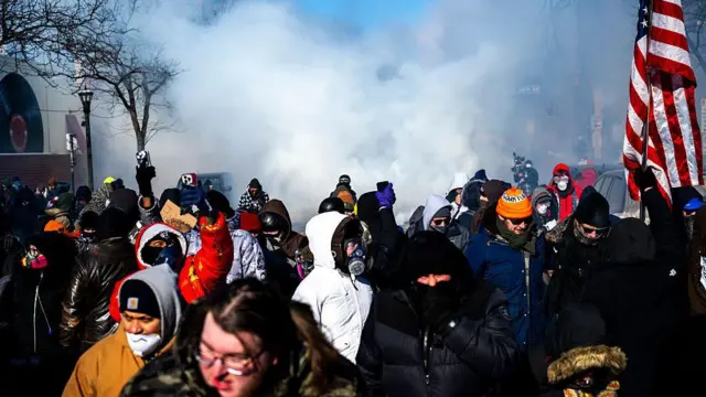 Manifestantes en la calle 