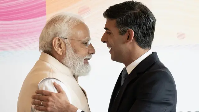 पीएम मोदी के साथ ऋषि सुनक (फ़ाइल फ़ोटो)