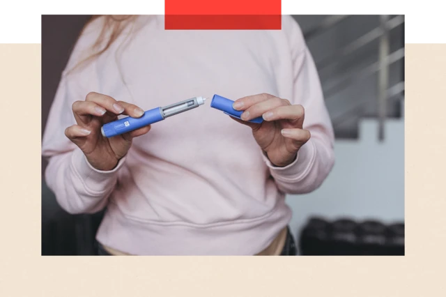Un stylo préparé pour l'injection de perte de poids 