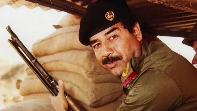 Saddam Hussein katika siku zake za urais