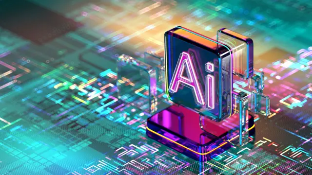 Imagem com a palavra IA, de inteligência artificial