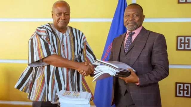 john mahama hands over oral report to attorney general