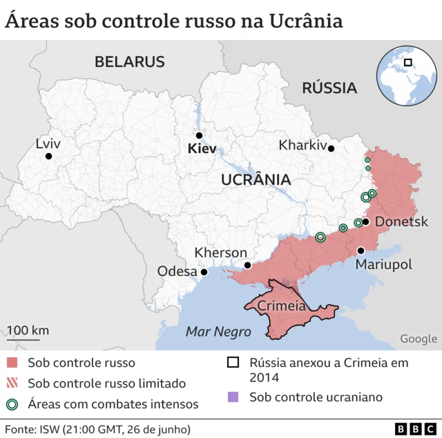 Mapa da Ucrânia