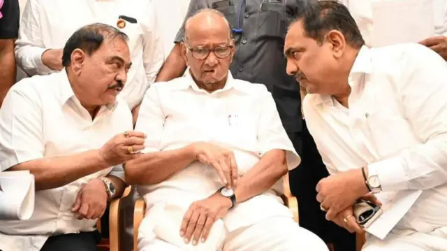 शरद पवार, जयंत पाटील, एकनाथ खडसे