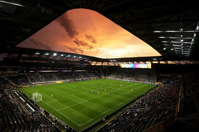 Una vista del estadio Hidalgo del club Pachuca