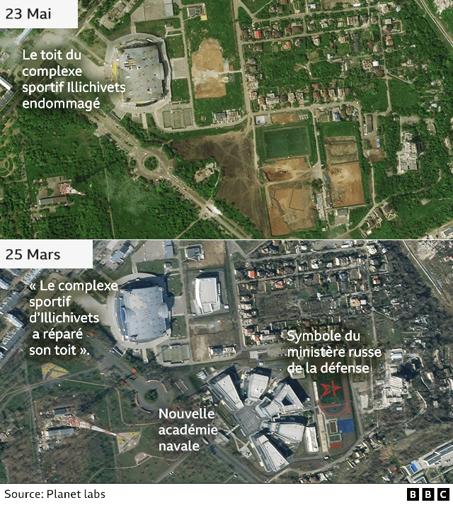 Des images de Marioupol, avant et après la guerre