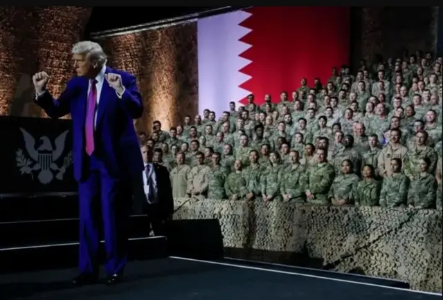 Trump ayaa bishii May ee sanadkii hore booqday ciidamada Mareykanka ee ku sugan saldhigga cirka ee Al Udeid ee dalka Qatar.