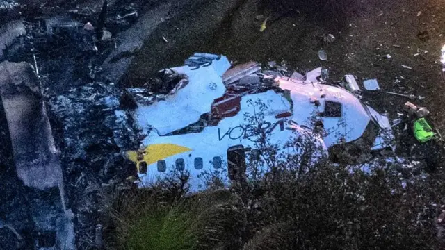 El avión siniestrado