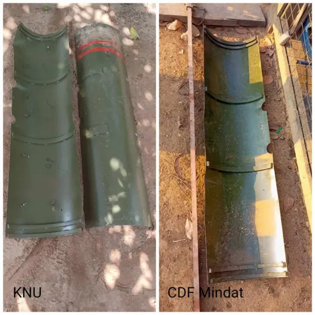 ကရင် နဲ့ ချင်းမှာ သုံးခဲ့တဲ့ တူညီတဲ့ လက်နက်အပိုင်းအစ တွေလို့ဖော်ပြ။