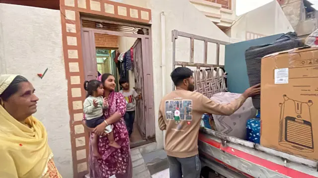 જંગલેશ્વરમાં એક મકાન પર કરવામાં આવેલું નિશાન