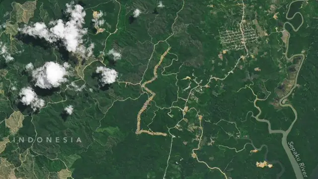 Tangkapan citra satelit kawasan IKN pada 26 April 2022.