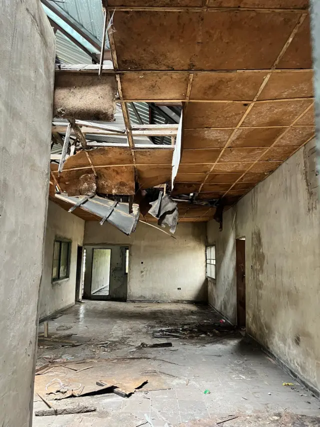 Broken down ceilings, doors and windows for St. Gabriel’s State School Oproama, Asari Toru LGA