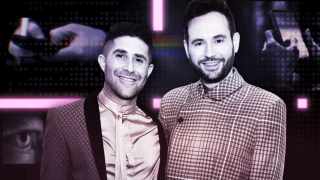 بنجامین کوهن، سمت چپ، و همسرش آنتونی جیمز به سوءرفتار جنسی متهم شدهاند