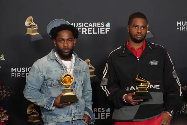 Mawaƙa Kendrick Lamar da Dave Free 