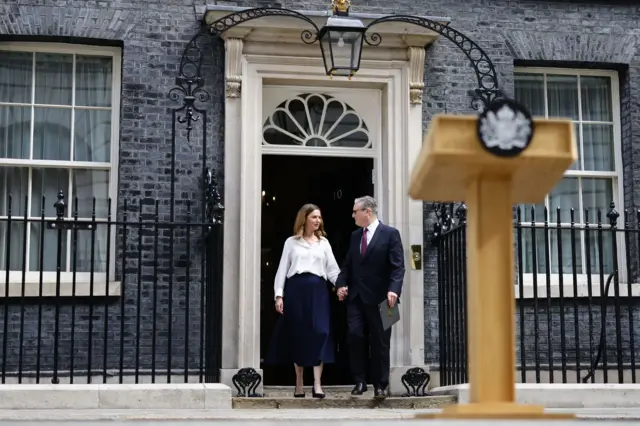 Le Premier ministre britanninque et son épouse