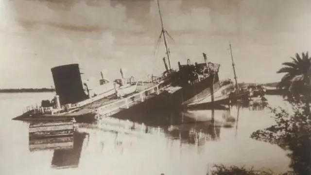 ऑपरेशन जॅकपॉटच्या वेळेस पाकिस्तानाचं बुडवण्यात आलेलं जहाज