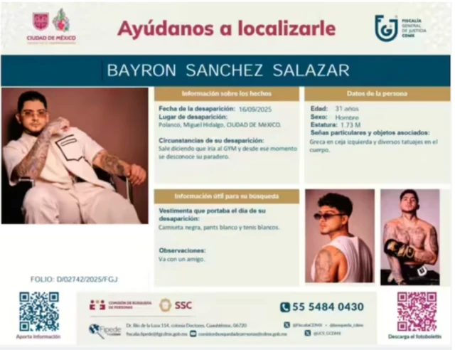 Las autoridades de CDMX difundieron avisos informando de la desaparición de los músicos colombianos.