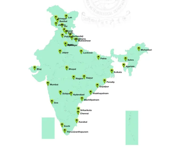 भारतात कुठे कुठे डॉपलर वेदर रडार आहेत