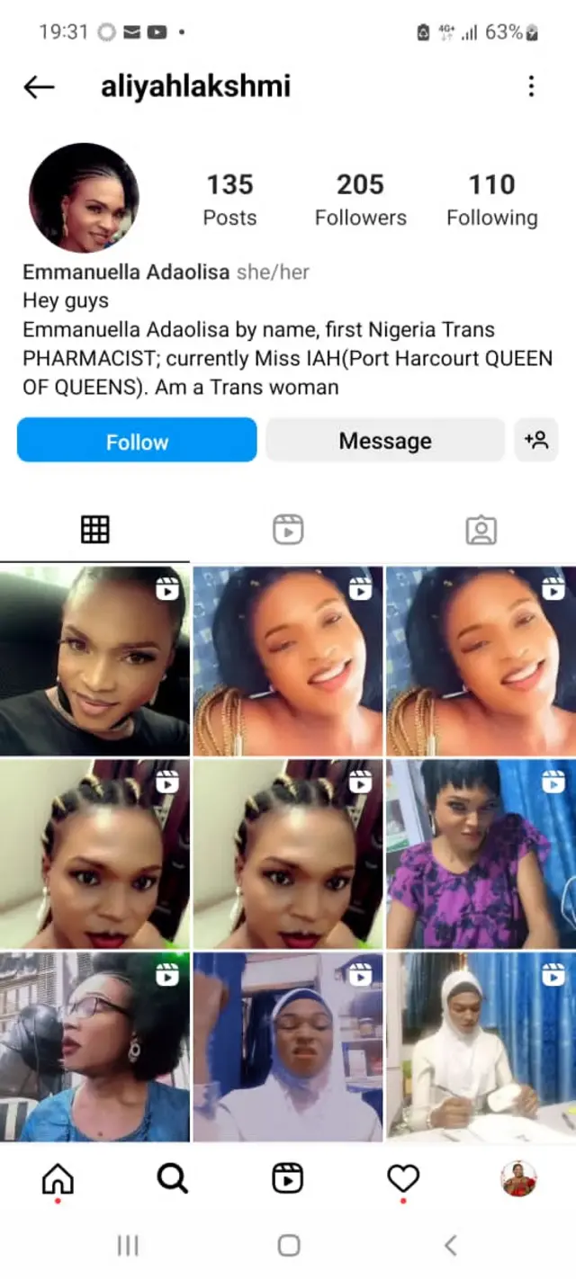 A social media handle