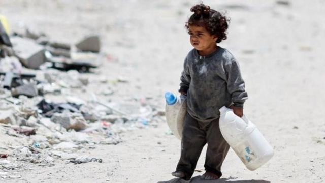 A child in war-torn Gaza.