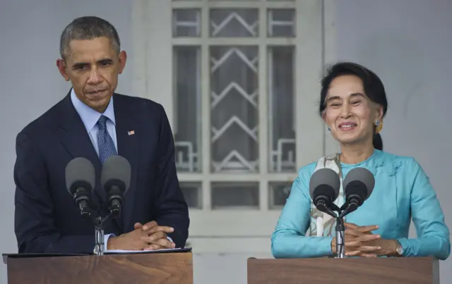 အမေရိကန် သမ္မတနဲ့ မြန်မာအတိုက်အခံ ခေါင်းဆောင် ရန်ကုန်မှာ ဆုံ