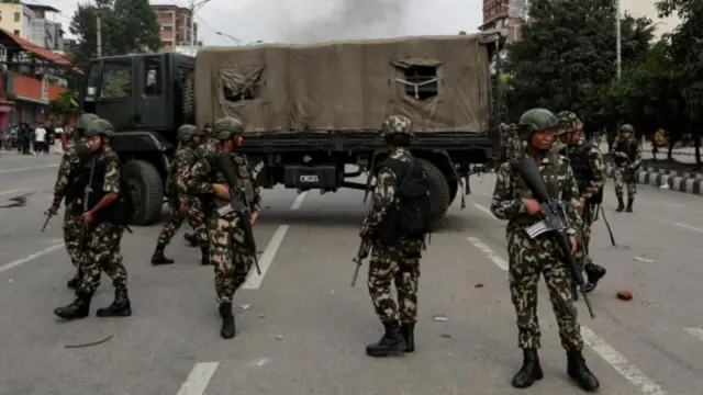 जेन जी आन्दोलनका क्रममा नेपाली सेना