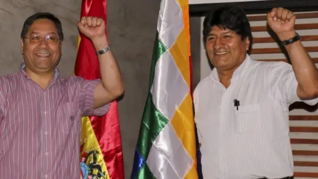 Luis Arce e Evo Morales quando eram parceiros