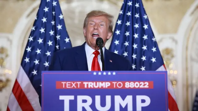 Trump at podium