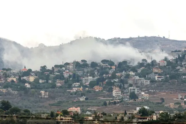 Bombardeo de Israel en el sur de Líbano.