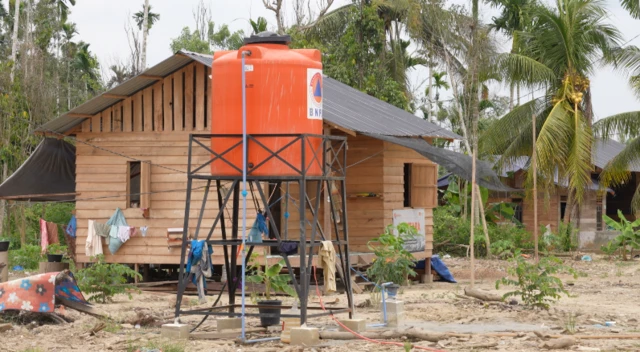Toren air telah terpasang di Desa Geudumbak, Aceh Utara.
