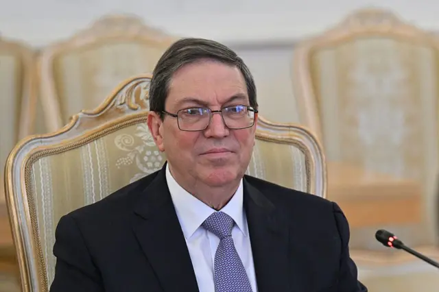 Bộ trưởng Ngoại giao Cuba Bruno Rodriguez tại cuộc gặp với Bộ trưởng Ngoại giao Nga Sergei Lavrov tại Moscow vào ngày 18/2/2026