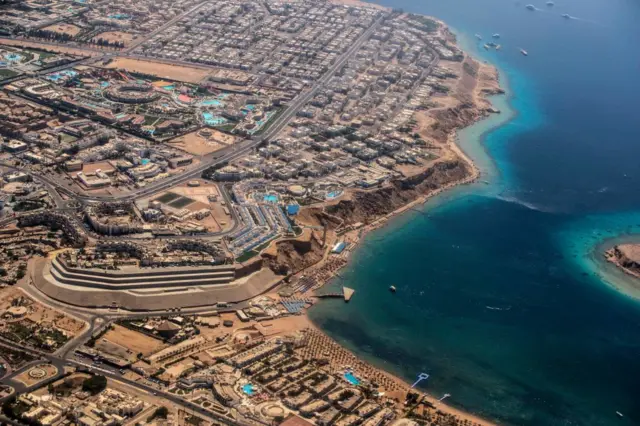 Vista aérea de Sharm el-Sheikh en 2021.