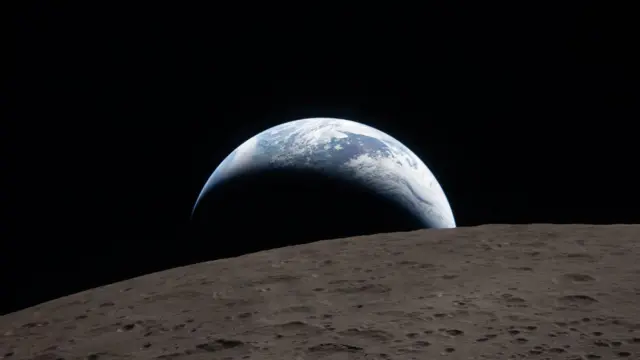 La Luna y la Tierra vistas desde Orión